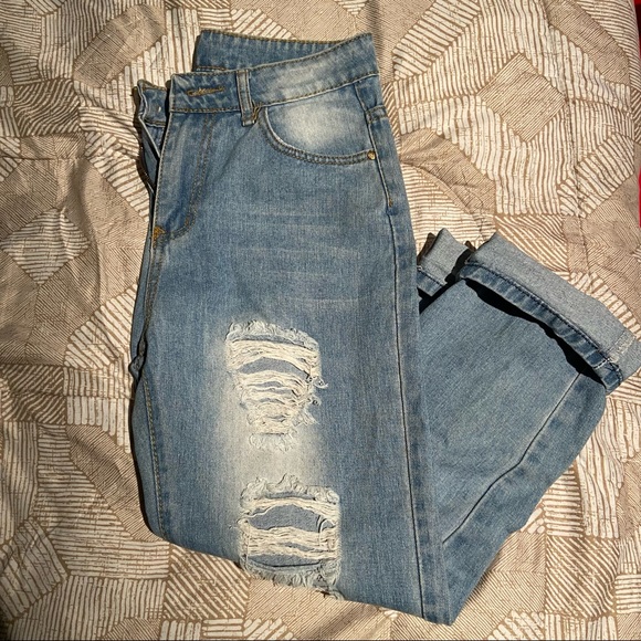 Ripped BF Jeans - Picture 1 of 3